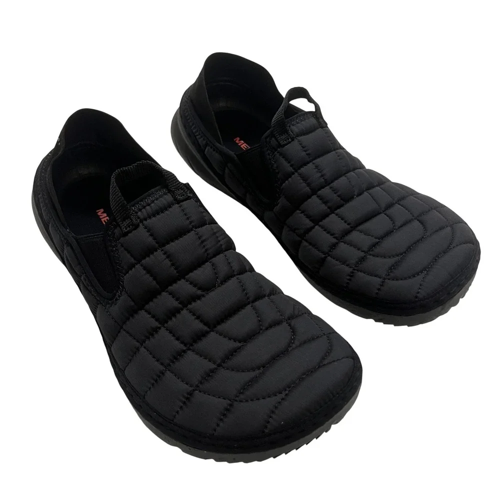 Merrell Hut Moc Black Quilted Slip On Gorpcore Camp Shoes Men's Size 9